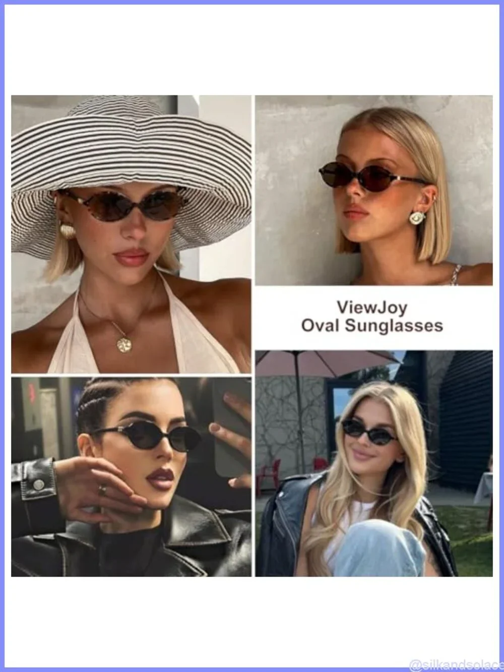 Retro Oval Sunglasses UV400 Protection Small Frame Women